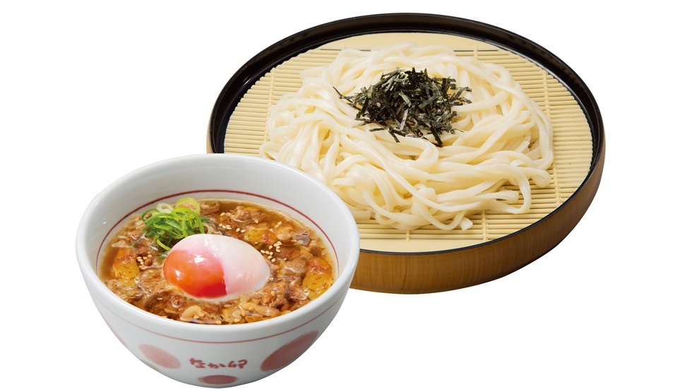 Nakau's "Tsukimi Ontama Beef Tsuke Udon"