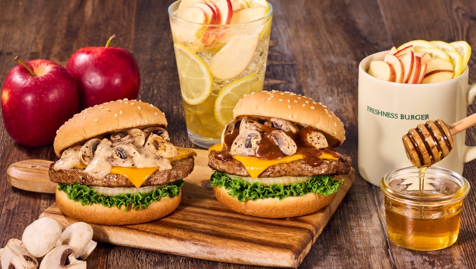 ‘Freshness Burger’ welcomes the autumn staple “Mushroom Cheese Burger”!