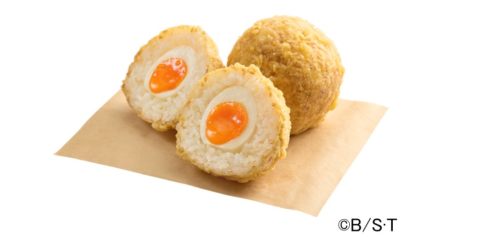 "Genki-Dama Rice Ball with Soft-Boiled Egg"