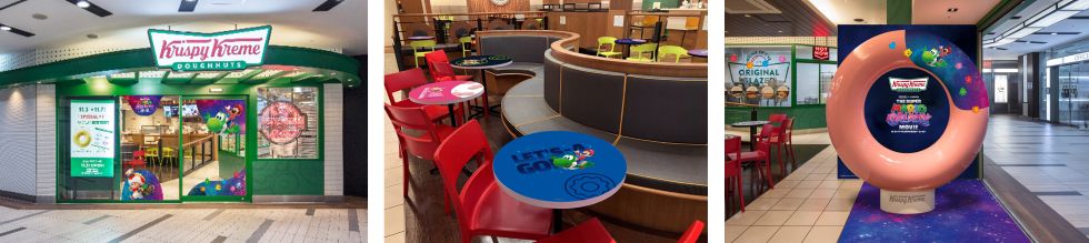 collaboration between the movie The Super Mario Galaxy Movie (releasing April 24, 2026) and Krispy Kreme Doughnuts